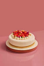 Load image into Gallery viewer, Eggless Fresh Strawberries &amp; Cream Entremet
